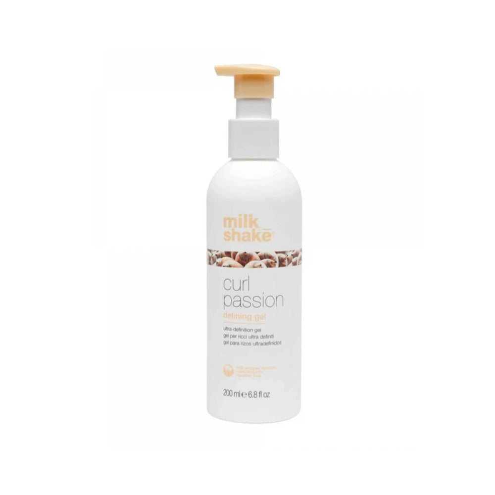 Milk Shake Curl Passion Defining Gel 200ml – Professzionális Göndör Hajformázó Gél Bucsok Definiálására, Anti-Frizz Hatással és Természetes Rugalmassággal