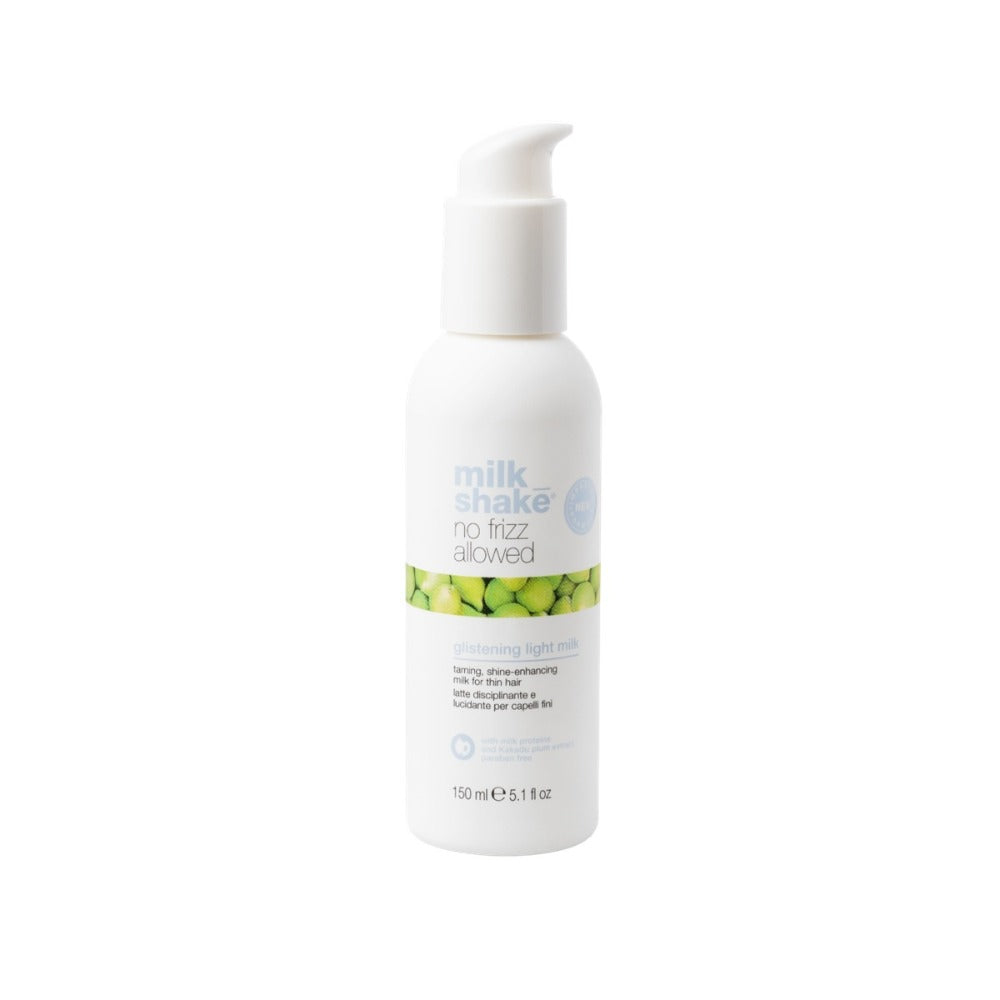 Milk Shake No Frizz Allowed Glistening Light Milk 150ml – Professzionális Anti-Frizz Hajápoló Tej Vékonyszálú Hajra, Simaságért, Hidratálásért és Ragyogó Fényért