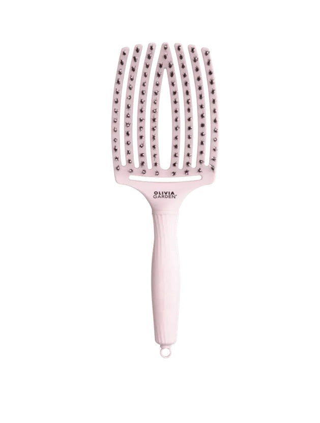 Olivia Garden FingerBrush Combo Pastel Large Pink – Professzionális Hajkefe Könnyed Kifésüléshez, Volumenhez és Természetes Fényhez L