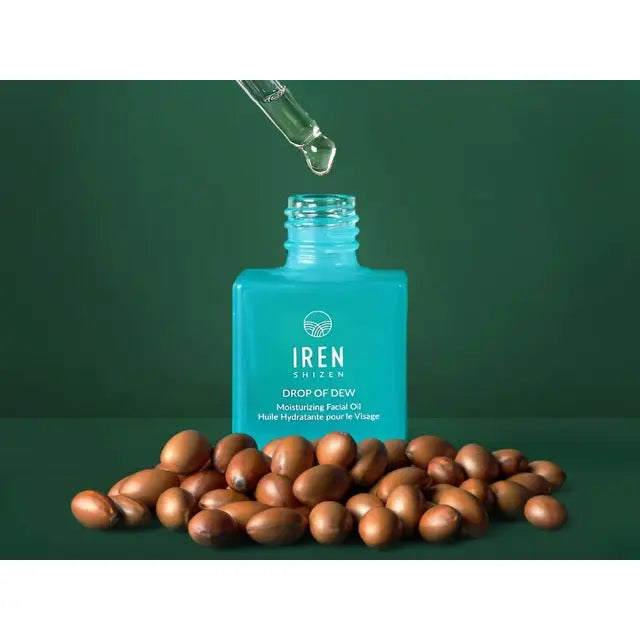 IREN Shizen DROP OF DEW 30ml – Japán Hidratáló Arcápoló Olaj Argánnal, Pre- és Posztbiotikumokkal, 100%-ban Természetes Összetevőkből a Bársonyos, Ragyogó és Védett Bőrért