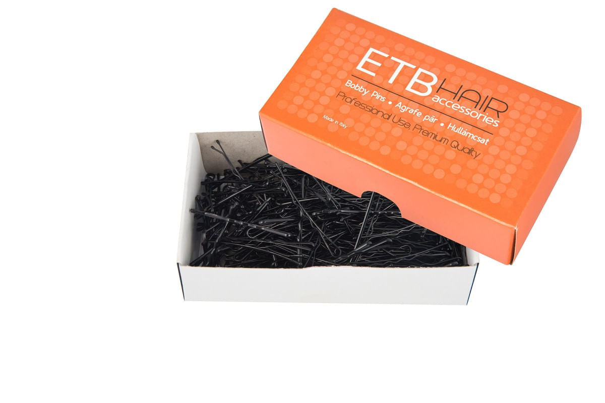 ETB Hair Professzionális Hullámcsat, fekete, 6 cm, 200g – Láthatatlan Tartás, Olasz Minőség, Mesteri Frizurákhoz