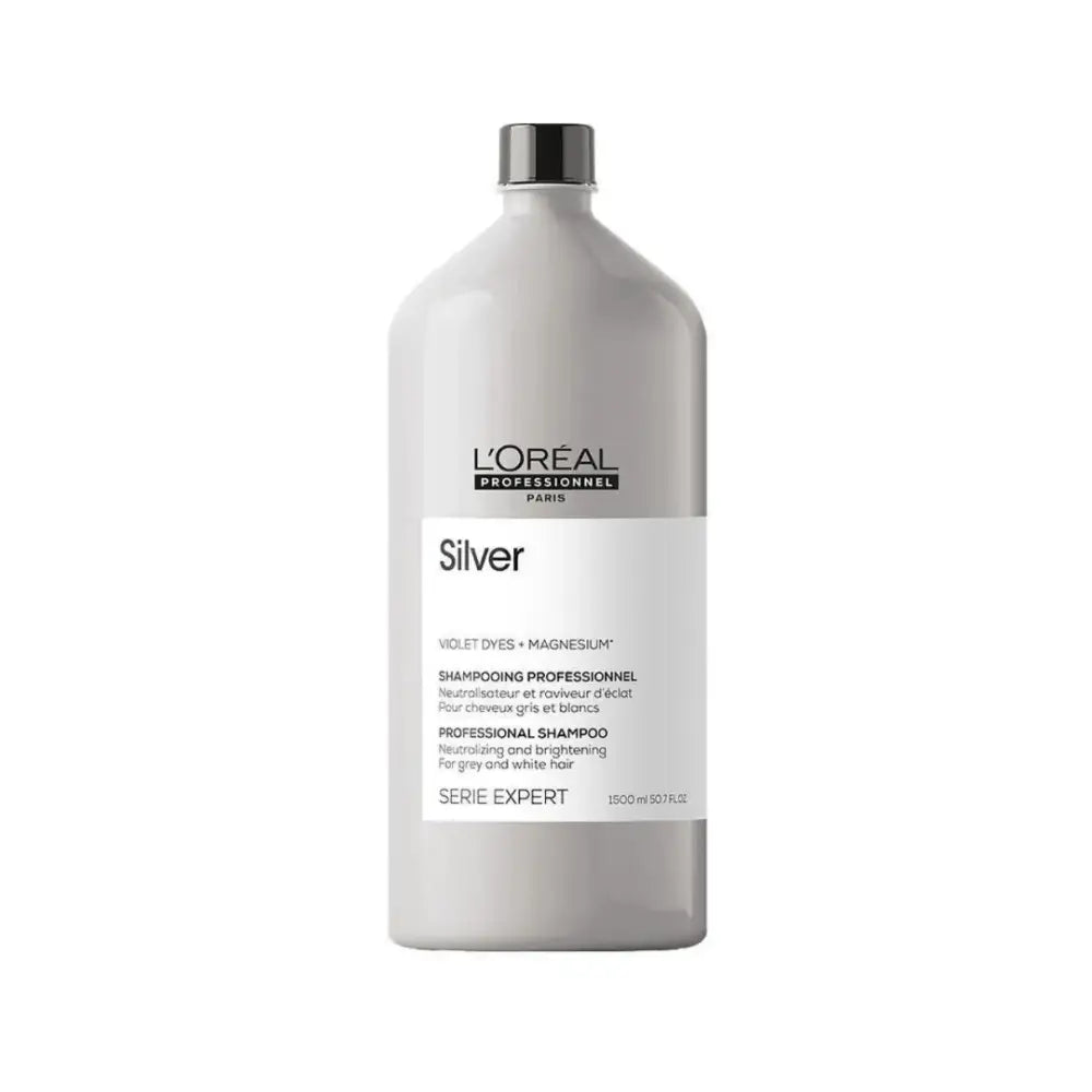L’Oréal Professionnel Silver Sampon Szőke és Ősz Hajra – Sárga Árnyalatok Semlegesítése és Intenzív Fény - 1500 ml - Haj