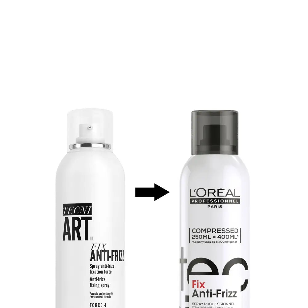 Spray Profesional de Fixare L’Oréal Professionnel Tecni.Art Fix Anti-Frizz 250ml– Protecție 24h împotriva Frizz-ului și