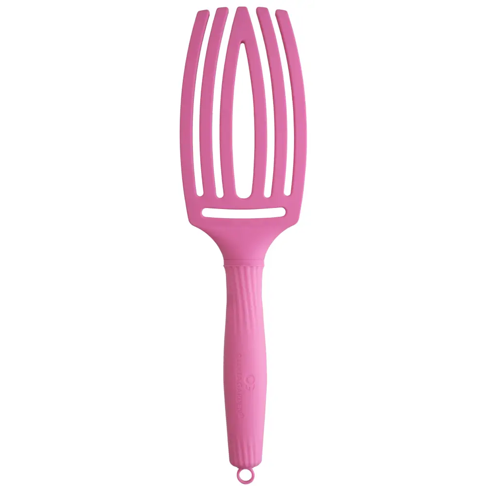Perie Profesională Din Păr De Mistreț Și Nailon Olivia Garden Fingerbrush Boar&Nylon ThinkPink 2024 Bubble Pink