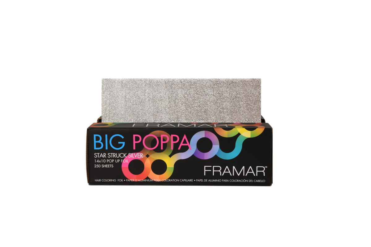 Framar Big Poppa XL – Professzionális Elővágott, Dombornyomott Alumínium Fólia Szett Széles Melírokhoz, 250 db