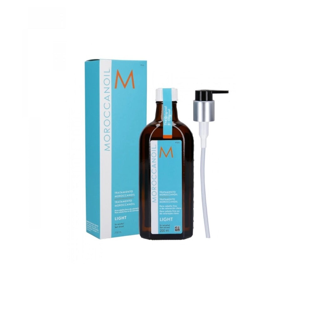 Moroccanoil Treatment Light 200ml – Professzionális Argánolajos Hajkezelés Vékonyszálú, Szőke és Szőkített Hajra, Intenzív Fényért és Táplálásért