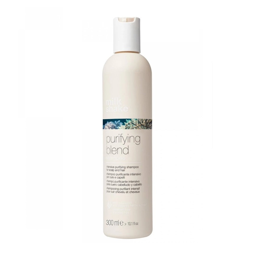 Milk Shake Purifying Blend Shampoo 300ml – Professzionális Korpásodás Elleni és Fejbőr Detox Sampon AFA Algával, Csalánnal és Növényi Kivonatokkal