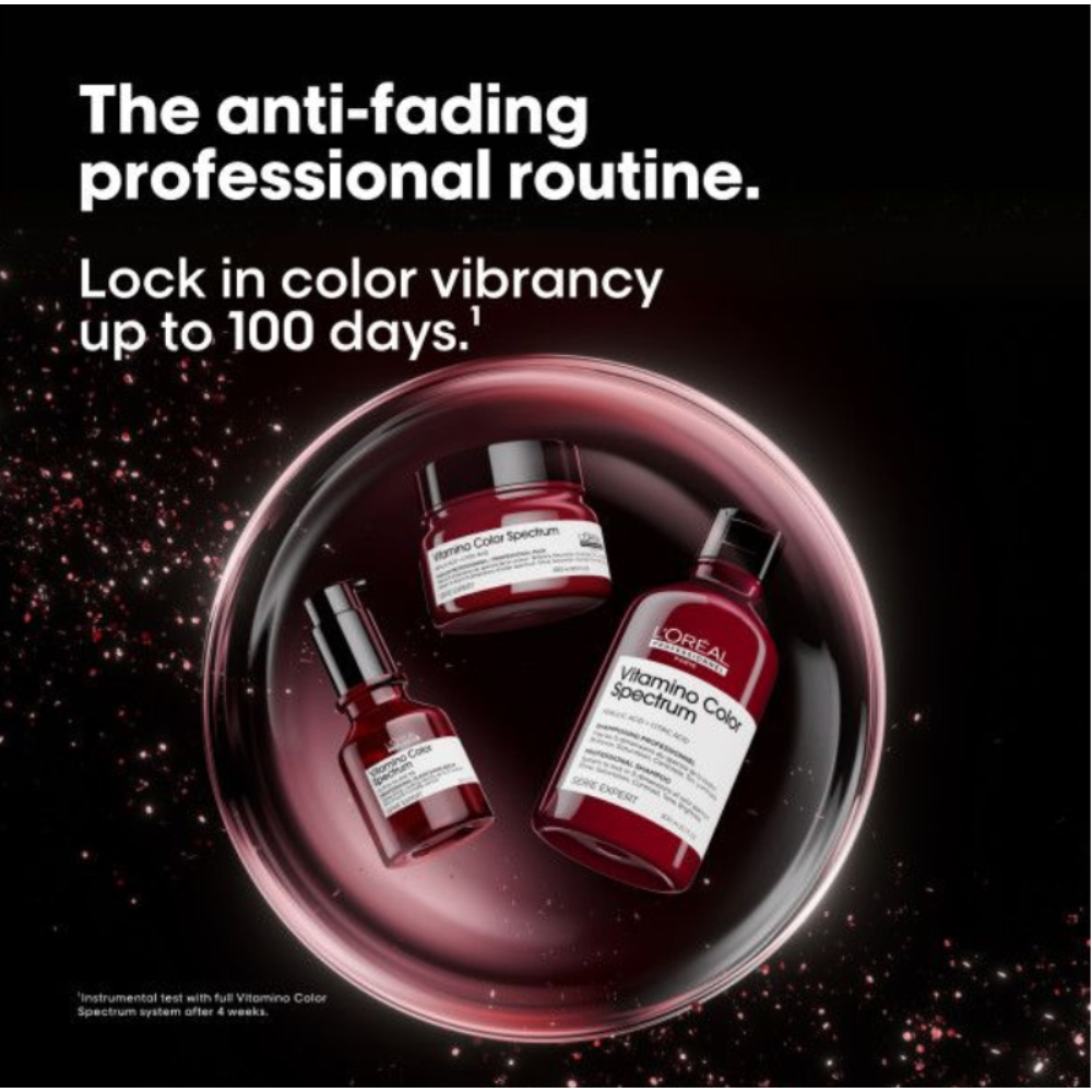 L’Oréal Professionnel Serie Expert Vitamino Color Spectrum Hajápoló Szett, Színintenzitás Megőrzésére Sampon 300ml + Hajpakolás 250ml + Glass Shine Szérum 50ml