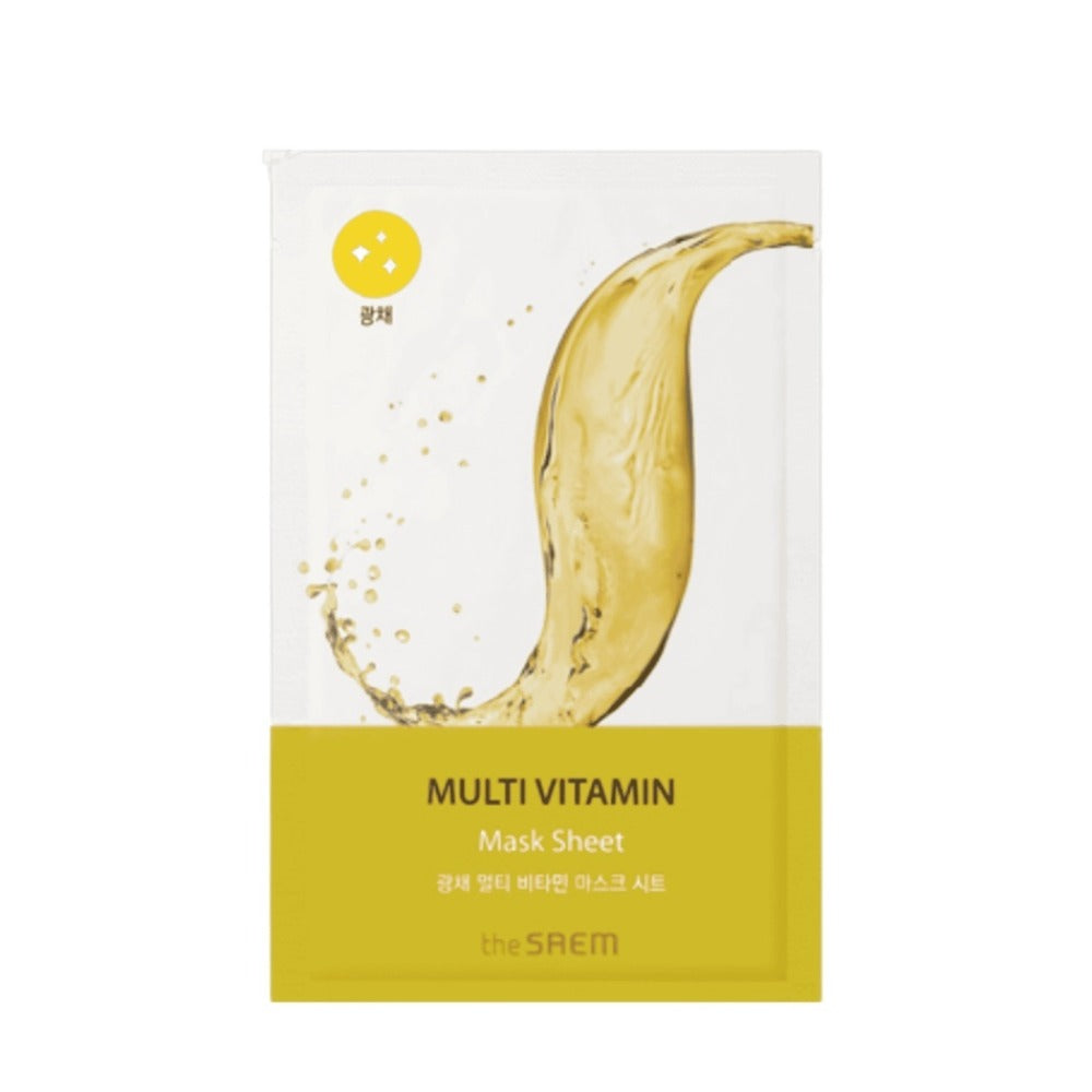 The Saem Bio Solution Radiance Multi Vitamin Mask Sheet- Koreai Ragyogást Adó Fátyolmaszk Vitaminokkal