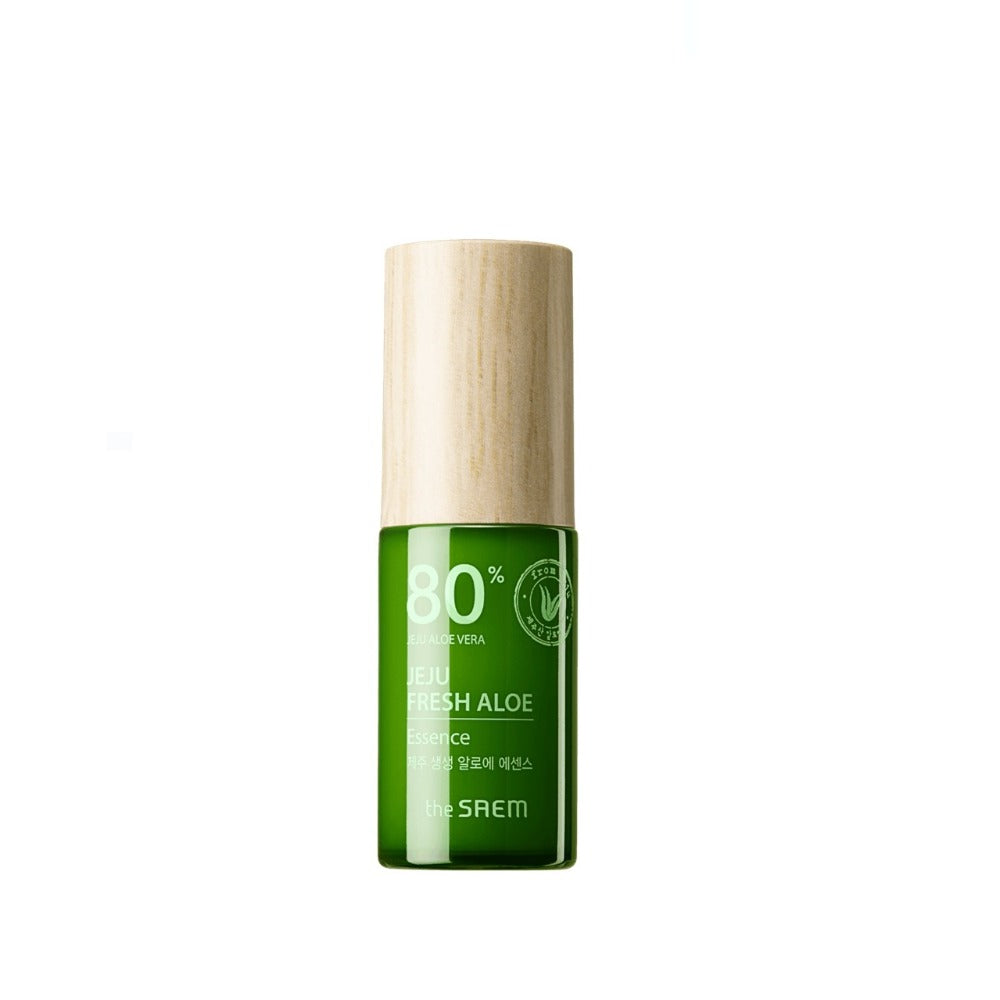THE SAEM Jeju Fresh Aloe Essence 30ml – 80% Aloe Verát Tartalmazó Hidratáló Arcesszencia a Bőrnyugtatásért, Regenerálásért és Intenzív Hidratálásért