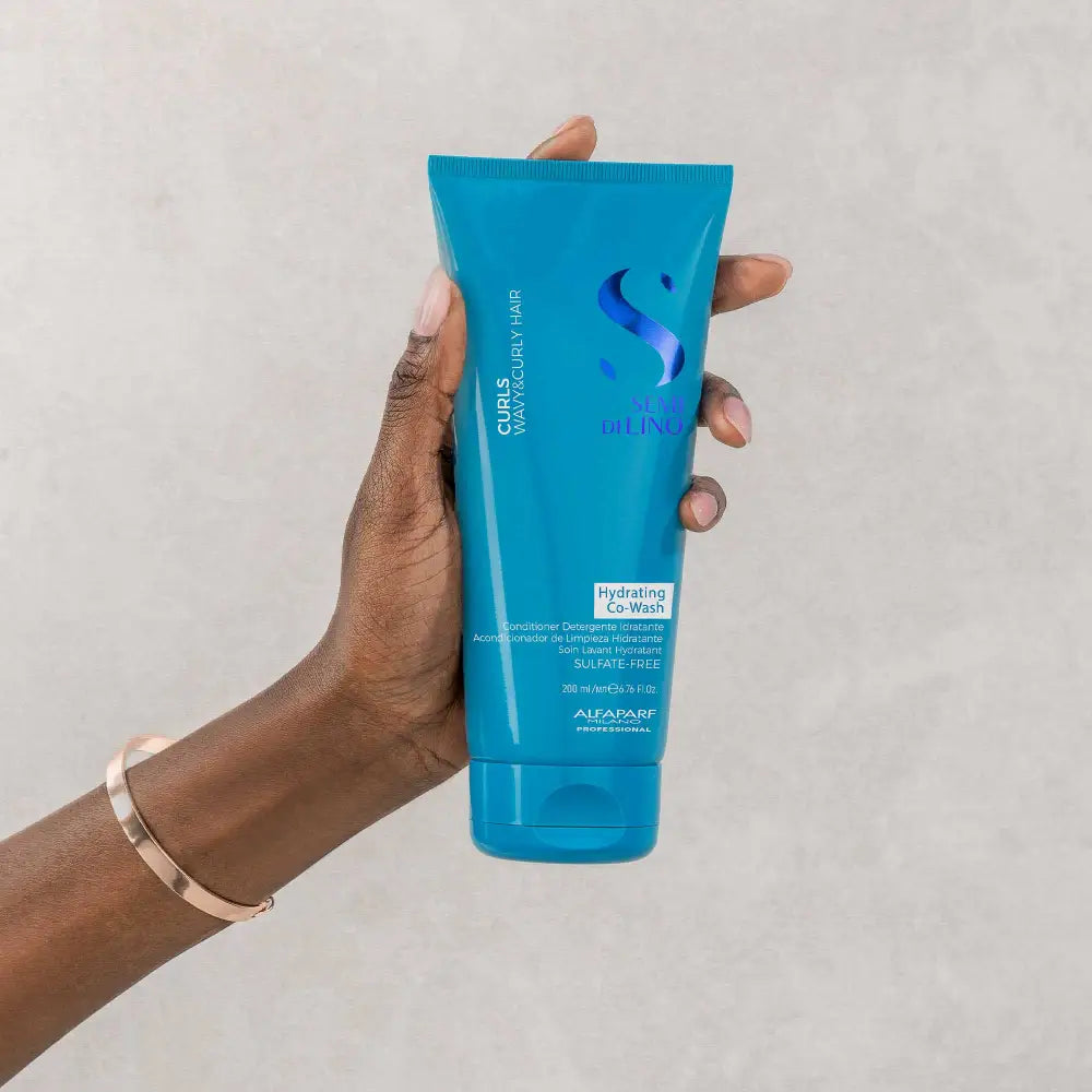 Alfaparf Milano Semi di Lino Curls Hydrating Co-Wash 200ml – Cremă de Curățare Fără Spumă pentru Buclé Hidratate