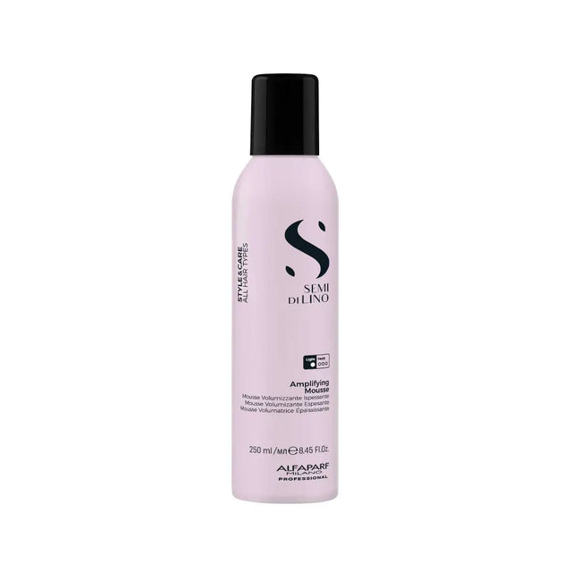 Alfaparf Milano Semi Di Lino Style&Care Amplifying Mousse 250ml – Spumă Profesională pentru Volum Ușor și Strălucire