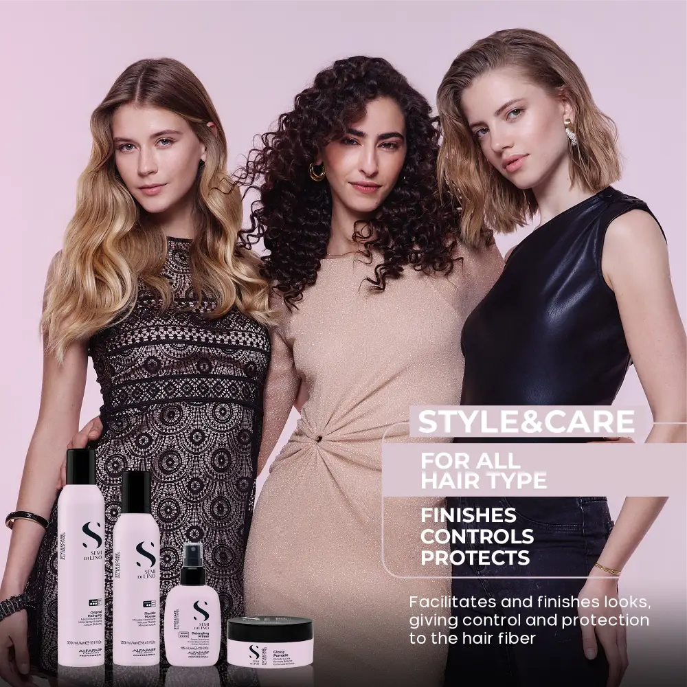 Alfaparf Milano Semi Di Lino Style&Care Flexible Mousse 250 ml – Spumă de Styling Versatilă pentru Volum Natural și