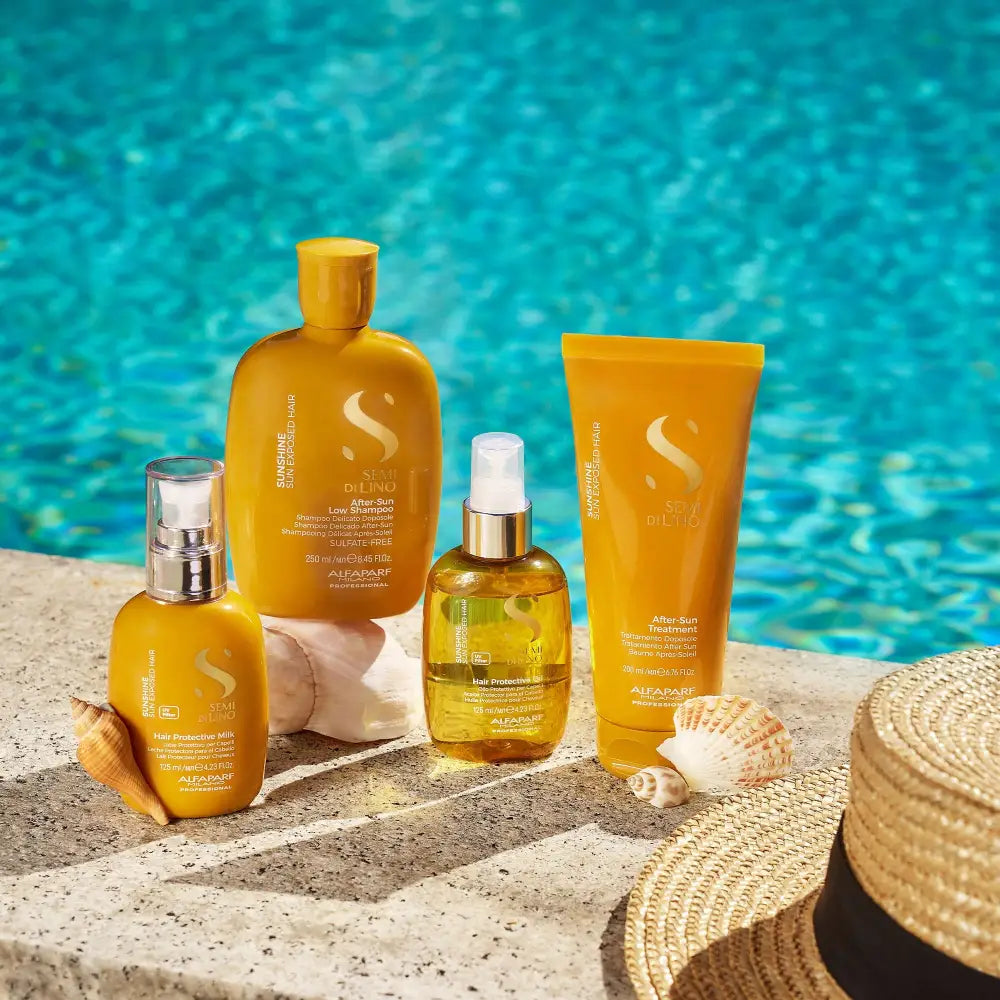 Alfaparf Semi di Lino Sunshine After-Sun Shampoo 250ml – Șampon delicat post-soare fără sulfați cu efect protector