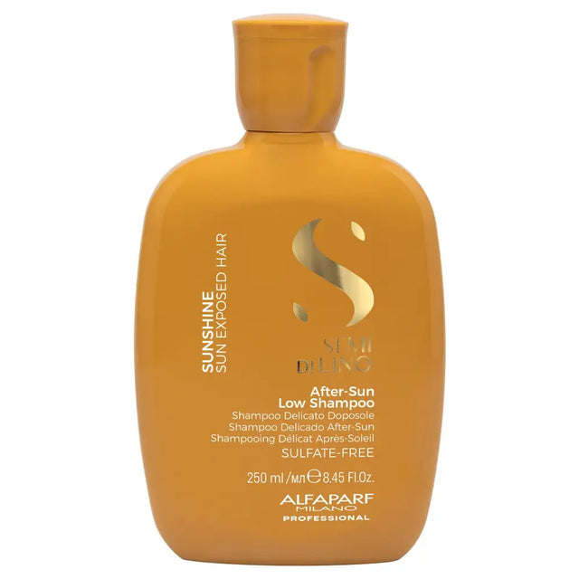 Alfaparf Semi di Lino Sunshine After-Sun Shampoo 250ml – Șampon delicat post-soare fără sulfați cu efect protector
