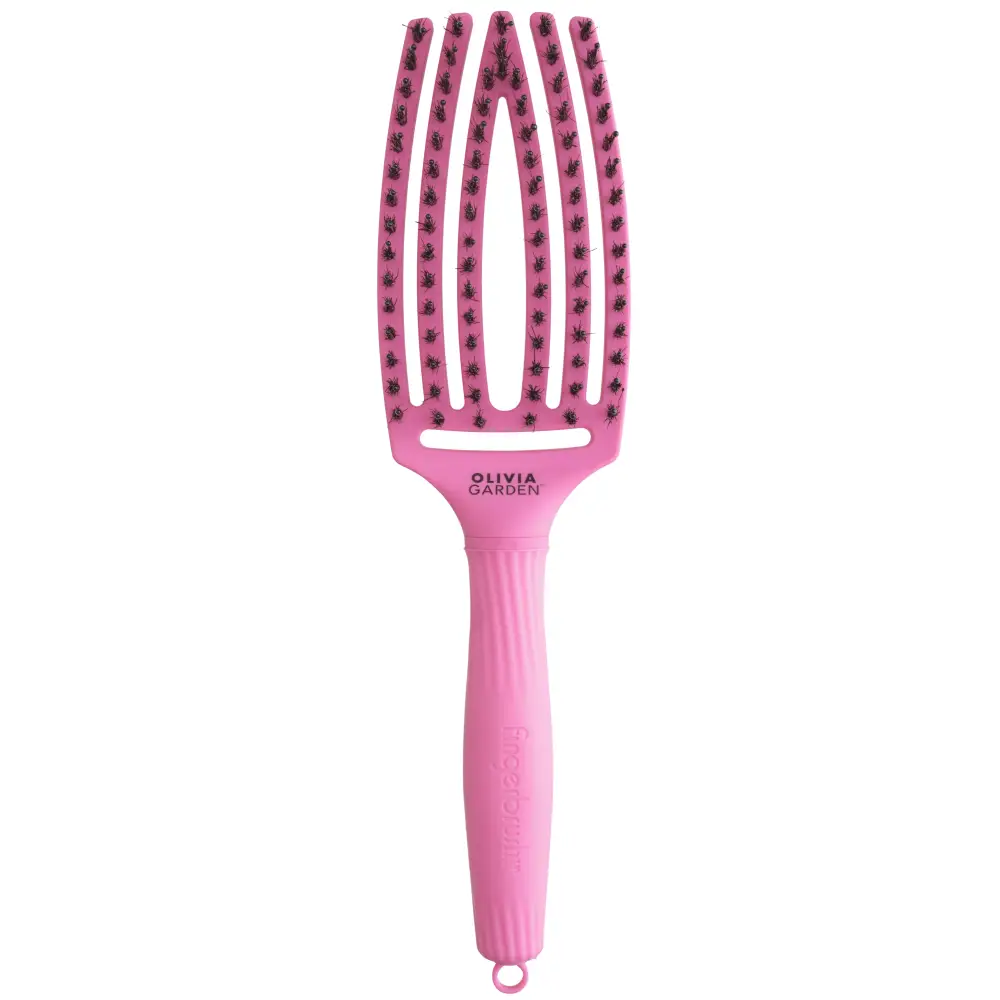 Display Cu 8 Perii Curbate Olivia Garden Fingerbrush Boar&Nylon ThinkPink 2024 - Păr