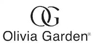 Fekete logóterv, amely az egymásba fonódó ’OG’ betűket ábrázolja az ’Olivia Garden’ szöveg felett