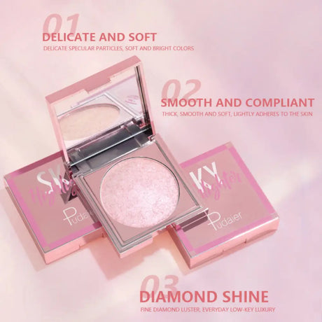 Highlighter Arcra És Testre Pudaier Sky High Shine - Sminkelés
