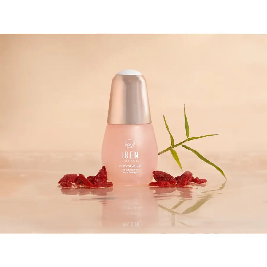 IREN Shizen Forever Young Szérum 20ml – Japán Prémium Anti-Aging Szérum Peptidekkel, Gojibogyóval és BIYUSEN Termálvízzel a Feszesebb, Sima és Megfiatalított Bőrért