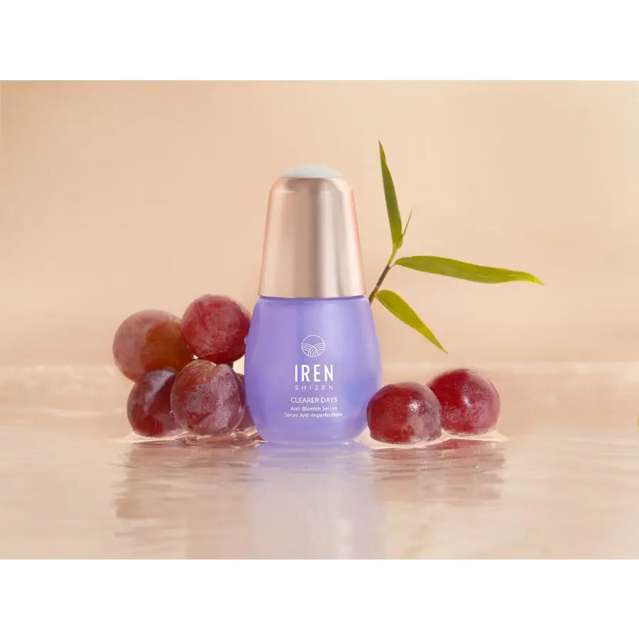 IREN Shizen Clearer Days 20ml – Japán Anti-Akne Szérum Niacinamiddal, Szőlőkivonattal és BIYUSEN Termálvízzel a Tisztább, Nyugodtabb és Egységesebb Arcbőrért