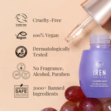 IREN Shizen Clearer Days 20ml – Japán Anti-Akne Szérum Niacinamiddal, Szőlőkivonattal és BIYUSEN Termálvízzel a Tisztább, Nyugodtabb és Egységesebb Arcbőrért
