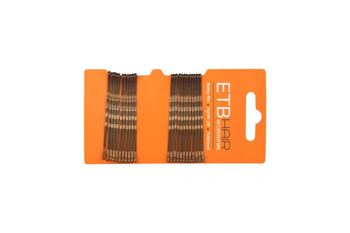 ETB Hair Barna Hajcsatok 6 cm 24 db