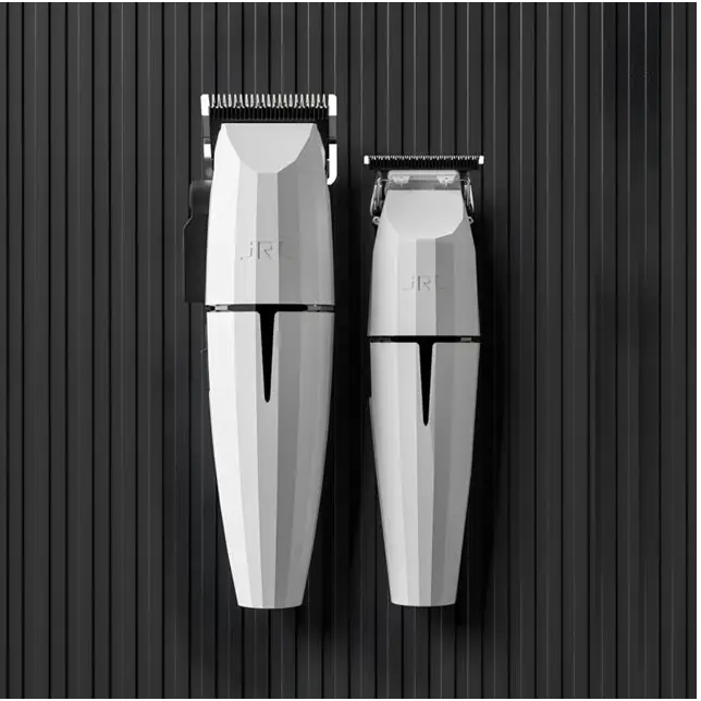 JRL Fresh Fade White Ghost Combo – Professzionális Hajvágó és Kontúr Gép Szett Fehér Onyx Dizájnnal Cool Blade