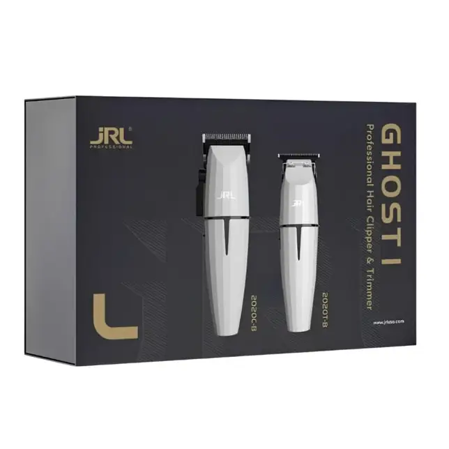 JRL Fresh Fade White Ghost Combo – Professzionális Hajvágó és Kontúr Gép Szett Fehér Onyx Dizájnnal Cool Blade