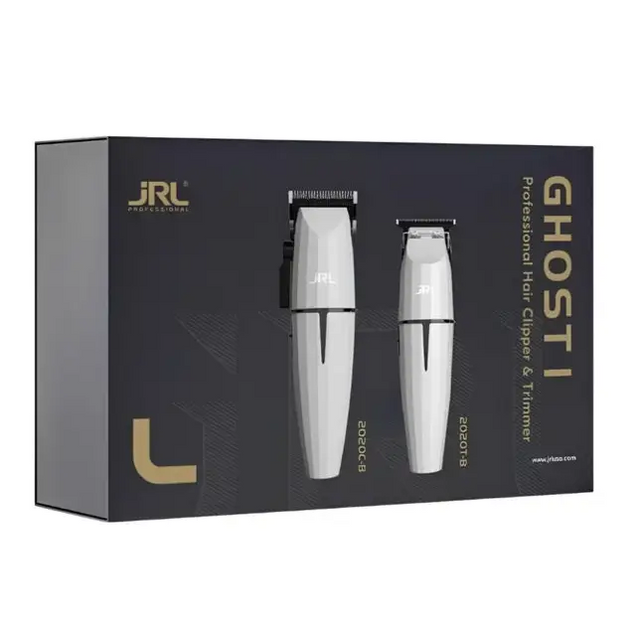 JRL Fresh Fade White Ghost Combo – Professzionális Hajvágó és Kontúr Gép Szett Fehér Onyx Dizájnnal Cool Blade