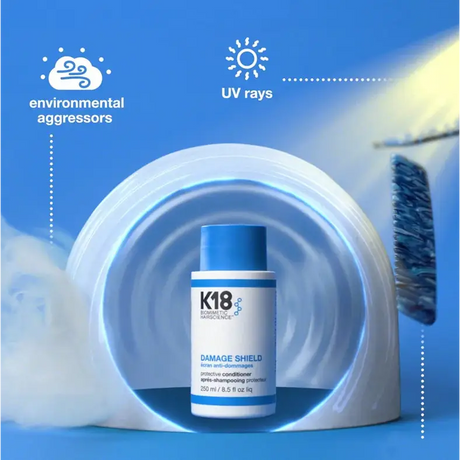 K18 Damage Shield Conditioner 250ml – Védő hajbalzsam UV és károsodás elleni védelemmel K18PEPTIDE™ tel az erősebb