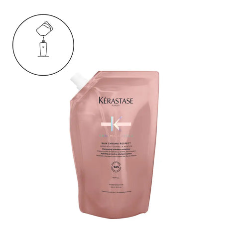 Kérastase Chroma Absolu Bain Chroma Respect – Hidratáló Sampon Festett Hajra - 500 ml Utántöltő - Haj