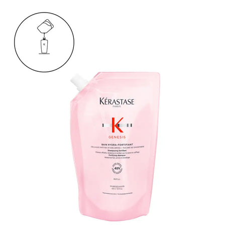 Kérastase Genesis Bain Hydra-Fortifiant – Professzionális Hajhullás Elleni Sampon Vékony Szálú és Zsíros Hajra - 500 ml