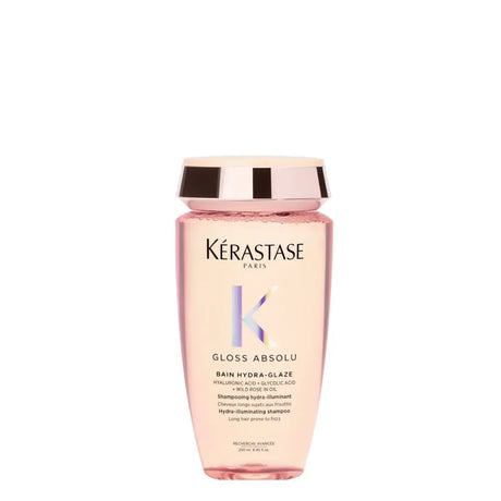 Kérastase Gloss Absolu Bain Hydra-Glaze – Hidratáló és Fényfokozó Sampon Hosszú Könnyen Elektrosztatikus Hajra 250 ml