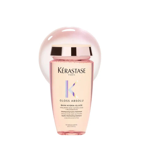 Kérastase Gloss Absolu Bain Hydra-Glaze – Hidratáló és Fényfokozó Sampon Hosszú Könnyen Elektrosztatikus Hajra 250 ml