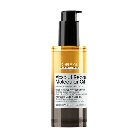 L’Oréal Professionnel Absolut Repair Molecular Kétfázisú Hajolaj 90ml – Anti Frizz Intenzív Táplálás & 100 Óra Fény Haj