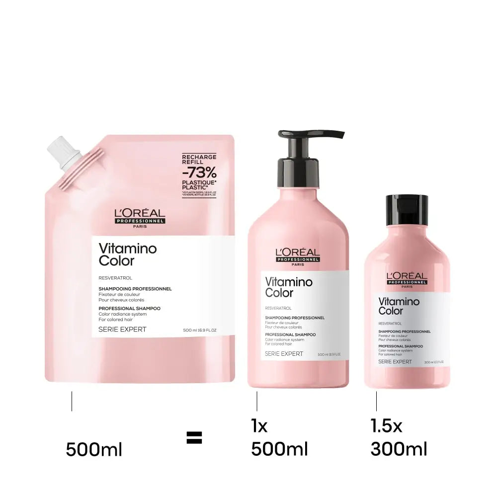 L’Oréal Professionnel Vitamino Color Színvédő Sampon - 500 ml Utántöltő - Haj