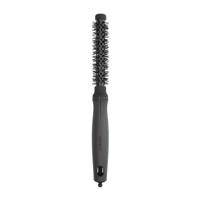 Perie termică rotundă Olivia Garden Expert Blowout Shine 15mm Black Label cu peri ondulați și bară ceramică turmalinată