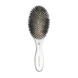 Perie profesională Olivia Garden Expert Care Oval Silver cu peri naturali de mistreț pentru strălucire și îngrijire