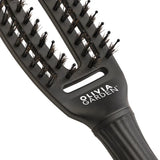 Perie Profesională Curbată Din Păr De Mistreț Și Nailon Olivia Garden Fingerbrush Care Iconic Boar&Nylon Full