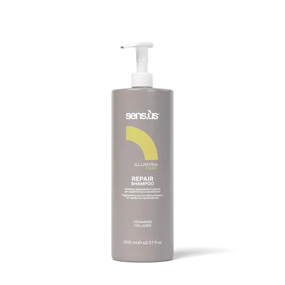 Regeneráló és Tápláló Sampon Sérült és Kémiailag Kezelt Hajra Illumyna Repair Shampoo - 1200 ml - Haj