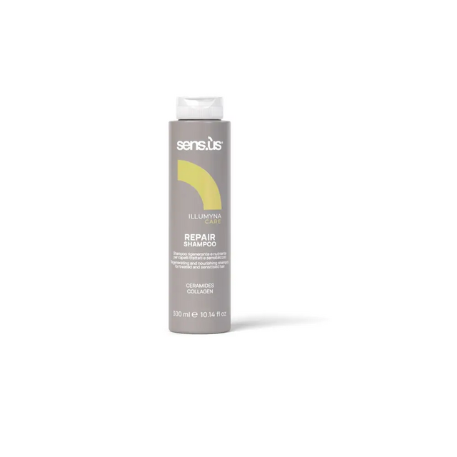 Regeneráló és Tápláló Sampon Sérült és Kémiailag Kezelt Hajra Illumyna Repair Shampoo - 300 ml - Haj
