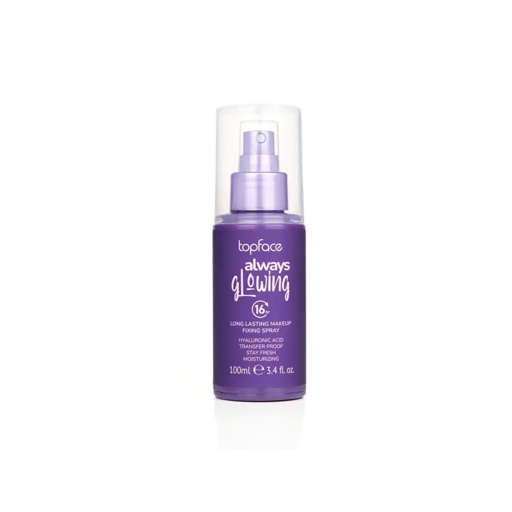 Topface Luminous Sminkfixáló Spray – Természetes Ragyogás Kíméletes Hidratálás és Hosszantartó Fixálás Egész Napra