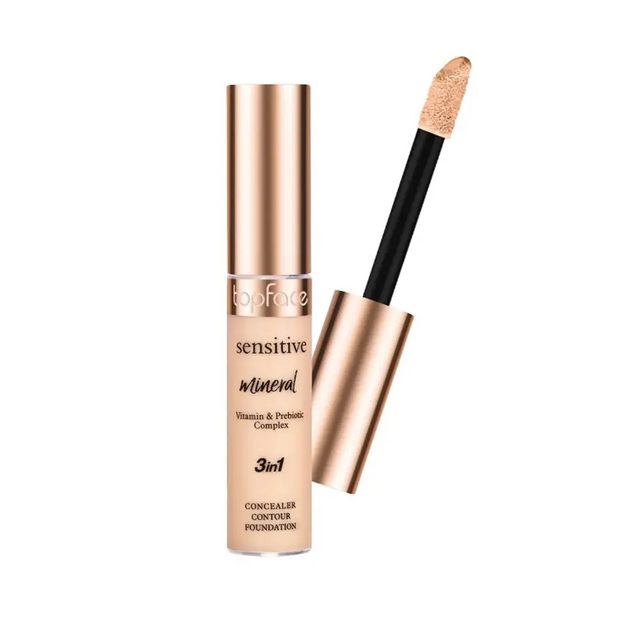 Topface Sensitive Mineral 3 az 1 ben Korrektor – Tökéletes Fedés Kontúr és Concealer Egyetlen Termékkel Sminkelés