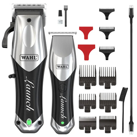 Wahl Launch Combo Hajnyíró Készlet – Professzionális Vezeték Nélküli Hajvágó és Kontúrvágó a Tökéletes Fodrászélményért