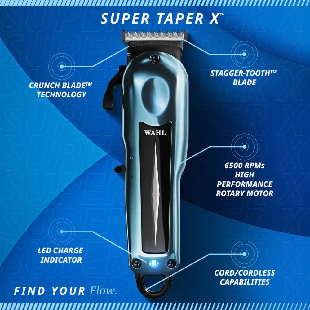 Wahl Super Taper X™ – Professzionális hajvágógép T-pengével és 100 perces üzemidővel - Hajformázó Eszközök