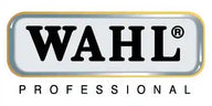A WAHL Professional logó fekete szöveggel, fehér háttérben, arany szegéllyel.